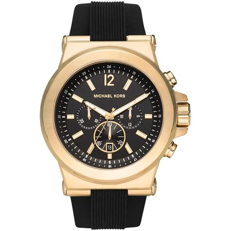 michael kors black rubber strap watch|michael kors watch straps ladies.